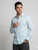 Essentials | ICE BLUE  Enriched Cotton Shirt